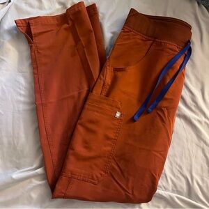 Figs auburn scrub pants